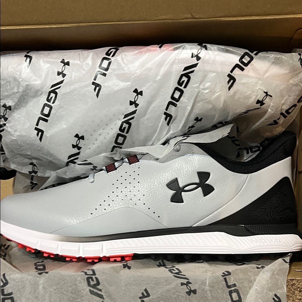 Under Armour Gray and Black Golf Shoes
